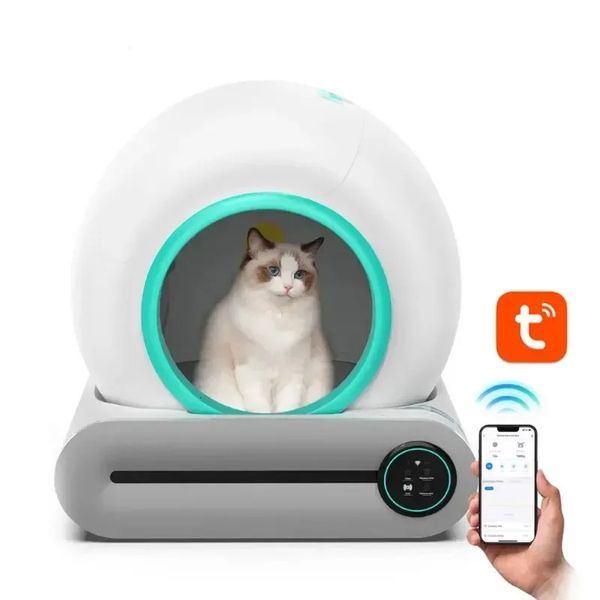 Lettiera per gatti Sabbiere automatiche autopulenti per toilette intelligente per gatti 231225