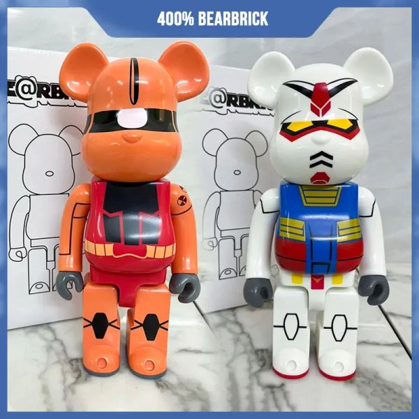 400% bearbrick figuras de ação bearbrick urso diy pintado brinquedo medicom bearbrick modelo decoração para casa crianças presente aniversário 28cm h