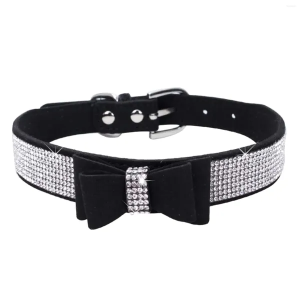 Colares de cachorro Pet Collar Strass Bow Nó Cristais Bling Diamantes para Pequenos Médios Grandes Cães Gato