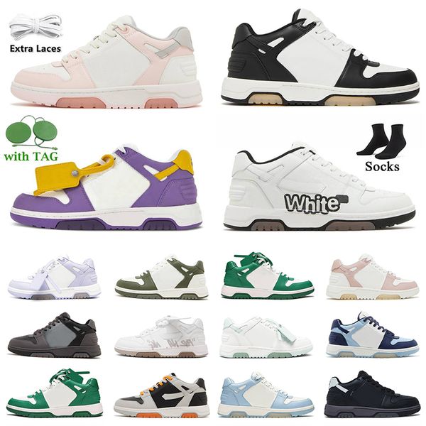 Top Série Fora do Escritório Sneaker Designer Sapatos Luxo Homens Mulheres Offes Branco Azul Rosa Preto Verde Ao Ar Livre Andando Mocassins Casual Sports Sapatilhas Treinadores Tamanho36-45