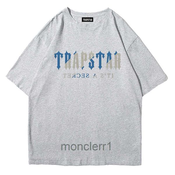 Trapstar Mens Camiseta Conjunto Carta Bordado Tracksuit Designer Curto Lazer Solto Crew Neck Cottons Imprimir Luxo Tops Roupas Algodão Streetwear Polo S SYZX SYZX