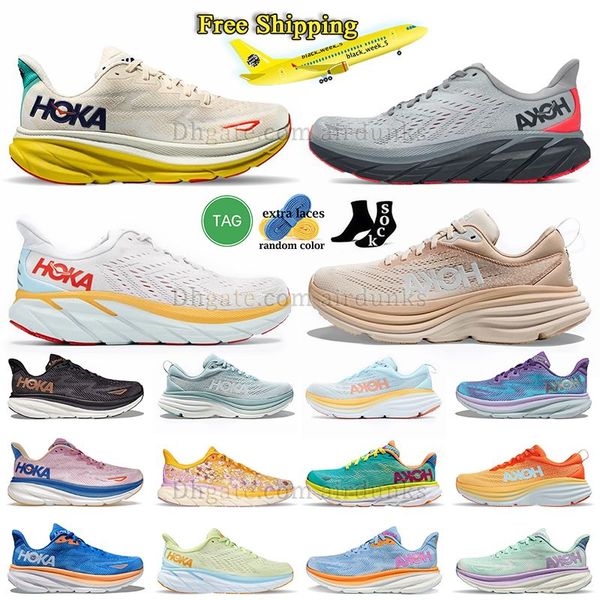 Бесплатная доставка HK Bondi 8 кроссовок обувь Clifton 8 9 Shock Carbon X2 One One Challenger Men Women Sneakers Tracking Runner Trainers Walking The Walking The Triing Shouse Большой размер 47 US13