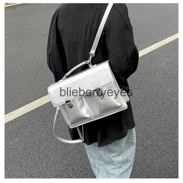 Stil Rucksäcke Vintage Silber Street Pocket Slide Freizeit Skateboard Damen Solid Backpackblieberryeyes