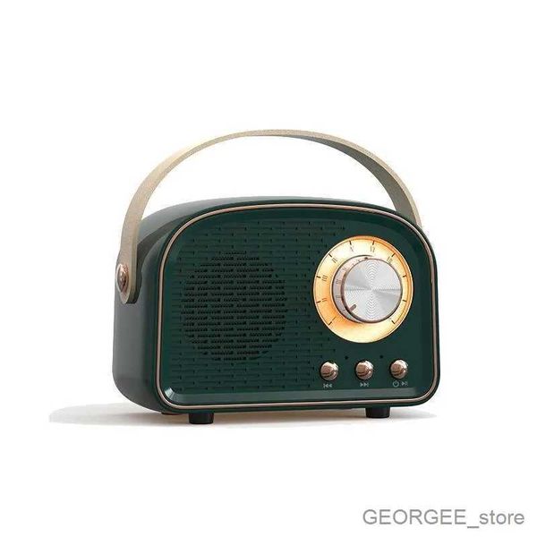 Mini alto-falantes full-range leitor de música rádio fm bluetooth sem fio design elegante portátil alto-falante sem fio retro bluetooth
