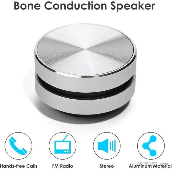 Mini alto-falantes de condução óssea bluetooth alto-falante vibração áudio estéreo digital tws sem fio menores alto-falantes dropshipping mini metal portátil