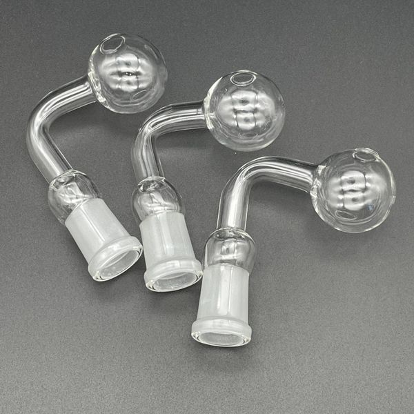 14mm 18mm Fumo Narghilè Accessorio Vetro trasparente Bruciatore a nafta Tubo Spesso Pyrex Tubo Giunto maschio per Bong Bubbler