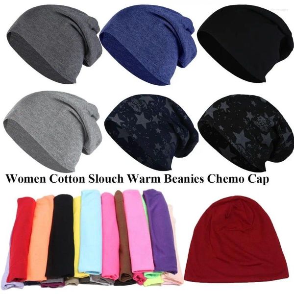 Baskenmützen, einfarbig, Slouch, warme Mützen, Baumwolle, winddicht, innere Hijabs, Mütze, Kopfwickel für Damen