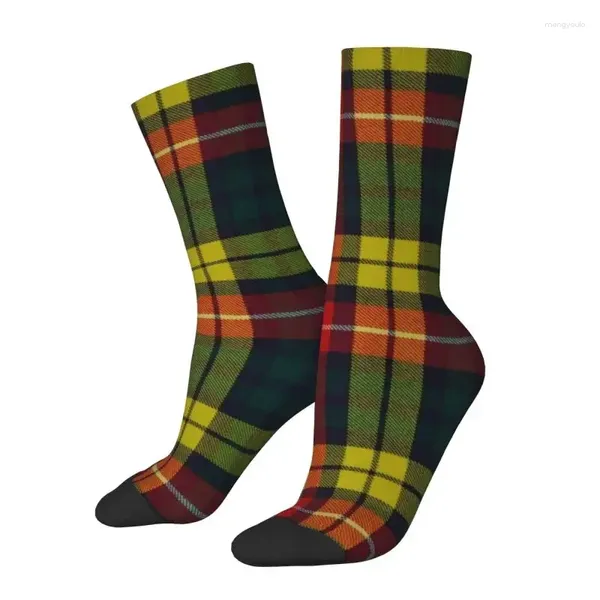 Мужские носки Scotland Clans Buchanan в клетку в клетку для мужчин, унисекс, забавное платье на весну, лето, осень и зиму