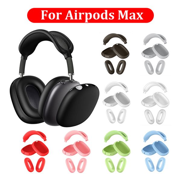 3 in 1 morbida fascia lavabile copertura in silicone per Airpods Max accessori per cuffie Bluetooth custodia protettiva antigoccia copertura di ricambio accessorio per auricolari