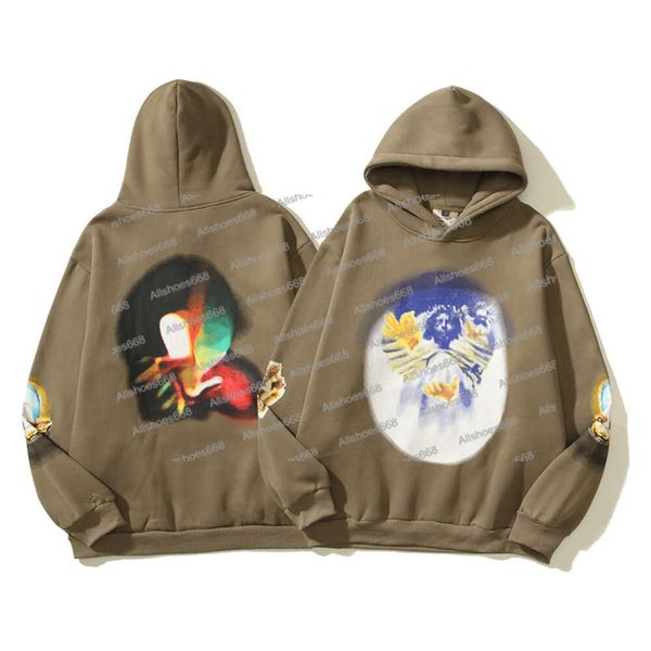 Designer Hoodie Religioso Abstrato Pintura A Óleo Outono Primavera Inverno Hoodies Solto Camisola Masculina