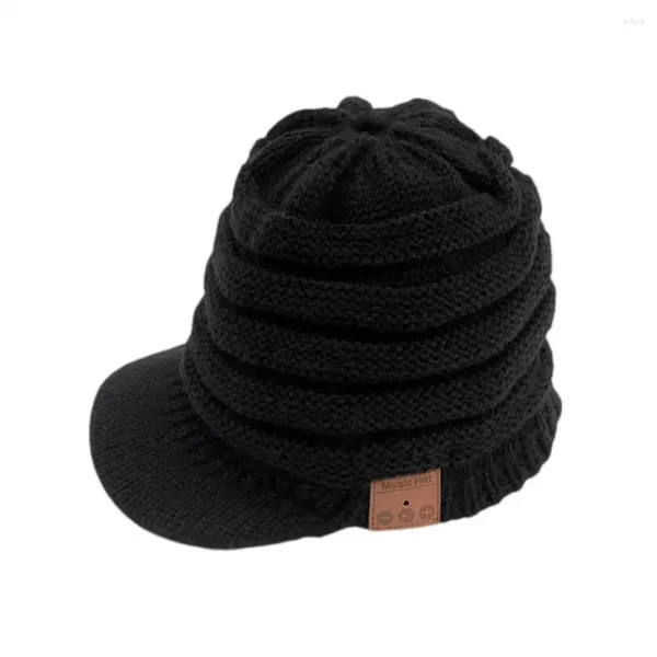 Ball Caps Bluetooth-kompatibel 5,0 Baseball Hut Drahtlose Kopfhörer Stricken Beanie Für Winter Outdoor Ridding Unisex