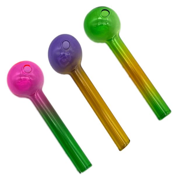 Tubos de fumo mais novo arco-íris pyrex tubo mini 10cm vidro queimador de óleo colorf alta qualidade grande tubo tubos dicas de unhas entrega gota em casa