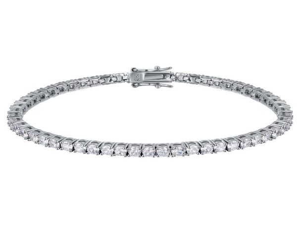 Bracelet de Tennis en argent 925 massif, 1521cm, bijoux pavés complets de 3mm de 5A CZ, cadeau éternel pour femme, bijoux fins, 2293215