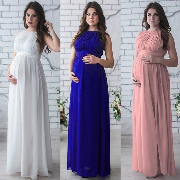 Kleider für schwangere Frauen, drapiert, Fotografie-Requisiten, lässig, Stillen, Boho-Chic, Krawatte, langes Kleid