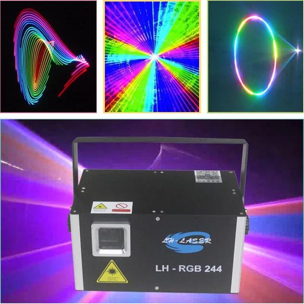 iluminação 2500 MW Full Color RGB animação modulação analógica show de iluminação ao ar livre com DMX512 e ILDA projetor laser de palco de discoteca