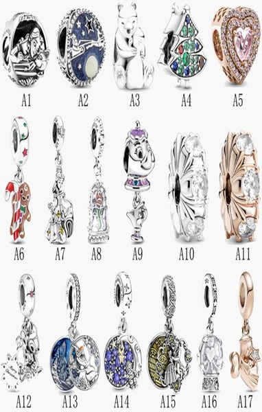 Damen-Charms aus 925er-Sterlingsilber, passend für Armband-Stil, Top-Qualität, neuer Weihnachts-Teekannen-Anhänger, Weihnachtsbaum-Perlen, Lady-DIY-Perlen mit Originalverpackung 8894475