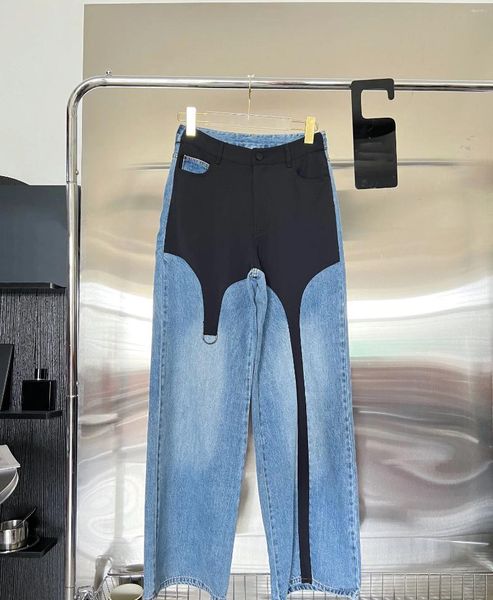 Женские брюки, осенние лоскутные джинсы, персонализированные модные джинсовые брюки, которые девушка должна носить