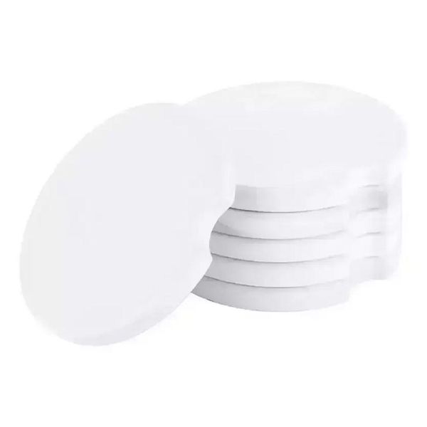 Tapetes Pads Nova Sublimação Cerâmica Carro Coaster Cups Mat Pad Térmico Amortecedores Em Branco Transferência de Calor Branco Absorver Coasters de Copo de Água com Otovq