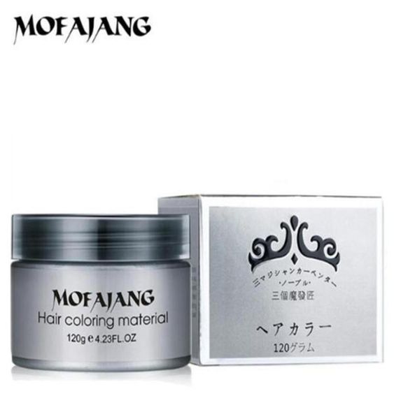 Воск для волос Mofajang для укладки волос Mofajang Pomade Сильная восстанавливающая стиль Помада-воск большой скелет слизанная 120шткартонная коробка 7 цветов4421953