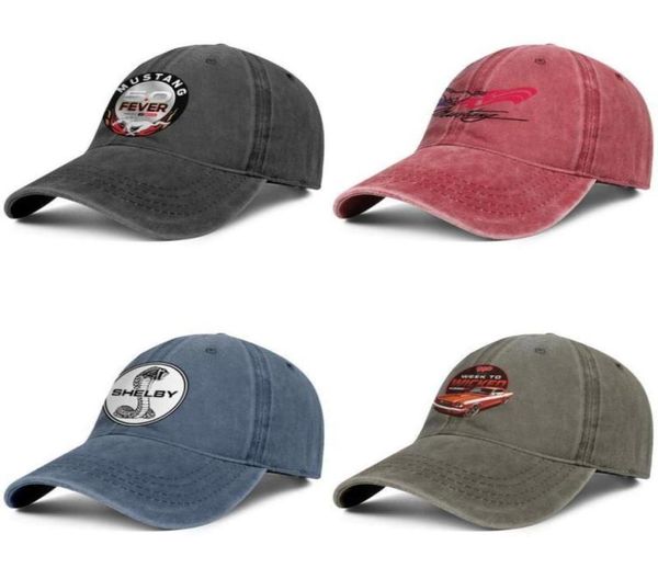 Стильная неделя Wicked 1966 года Ford Mustang Unisex Denm Denim Baseball Cap.