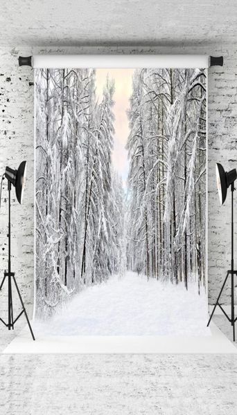 Sonho 7x5ft220X150cm Cenário de Neve Branca Floresta de Neve Pografia Fundo para Pographer Férias de Inverno Bebê Po Sh2411717