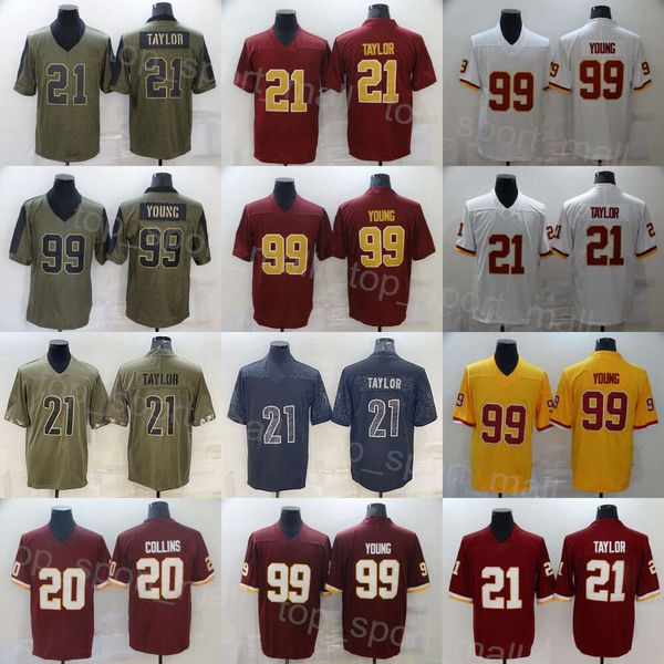 Männer Fußball 99 Chase Young Trikots 21 Sean Taylor Vintage Stickerei und Nähen Color Rush Salute To Service Drehen Sie die Uhr zurück für Sportfans Vapor Untouchable