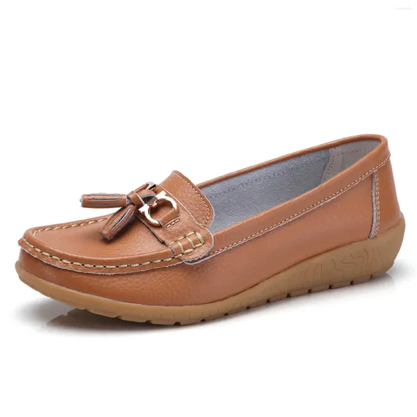 Geklede schoenen EERSTE DANS Dames Penny Loafer Casual Comfort Slip On Walking Flat Driving Mocassins Brede breedte Dames