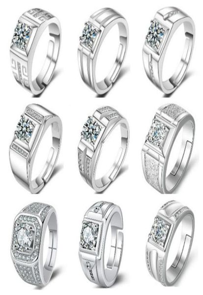 Luxuriöser Ring für Herren, natürlicher Kristall, für Freund, Jahrestag, Geschenk, Bankett, Verlobung, Hochzeit, Bandringe8789421