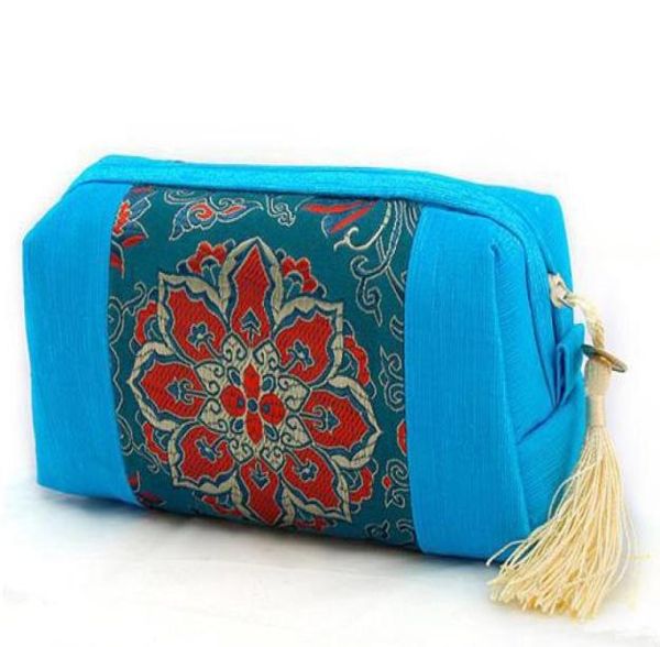 Nappa Patchwork Cerniera Gioielli da viaggio Borsa per cosmetici Panno Confezione regalo artigianale Collana di perline Bracciale rigido Custodia per trucco 7525754