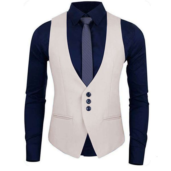 Einreihige elegante Anzüge für Herren, V-Ausschnitt, gesellige Herrenanzugweste, Herrenwesten, verkleiden Sie den Mann, beste Blazer-Kleidung