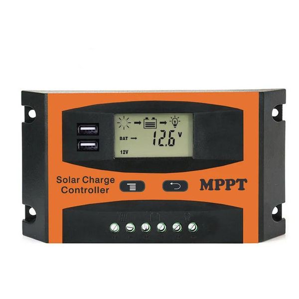 Acessórios 30A/40A/50A/60A Controlador Solar MPPT Bateria Pacote de Painéis Solares Carregador 12V / 24V Identificação Controlador Solar MPPT