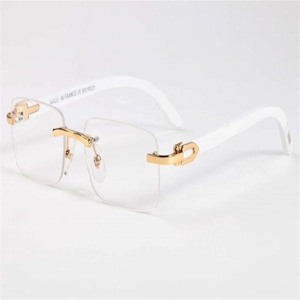 Новые деревянные солнцезащитные очки для мужчин и женщин, белые очки из рога буйвола, очки без оправы, модные мужские спортивные оригинальные бамбуковые очки Oculo De S288c