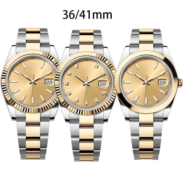 Luxury Watch Designer Uhren Man Watch hohe Qualität Datum nur automatische mechanische Uhren -Männer -Designer -Zifferblattdurchmesser 36 oder 41 mm Geschäft wasserdichte Armbanduhren