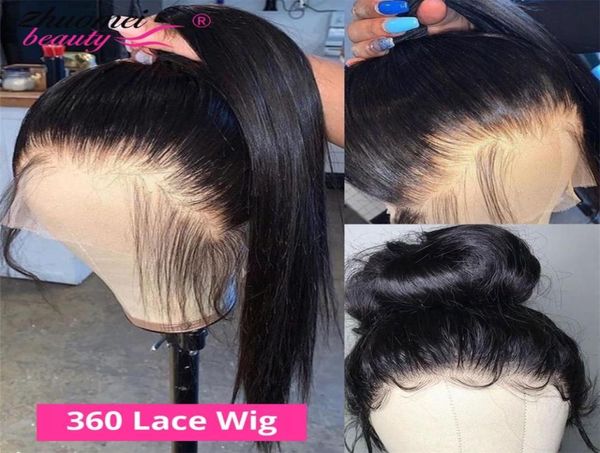 26 polegada brasileiro em linha reta no cabelo resistente ao calor real suíço transparente rendas frente perucas de cabelo humano perucas de cabelo do bebê para preto feminino hi6565638