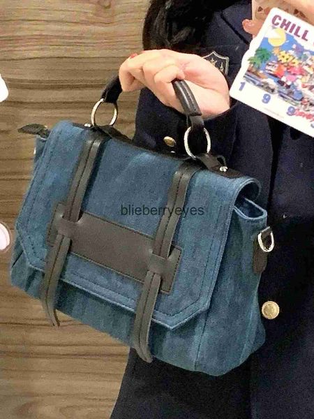 Borse a tracolla Borsa a tracolla da cowboy Borsa a tracolla casual vintage e capiente Valigetta blu da donnablieberryeyes