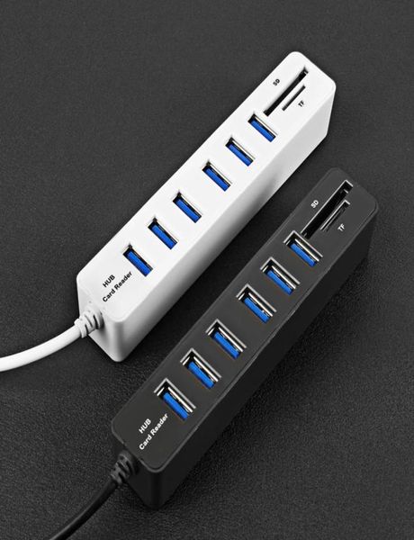 USB Hub Combo Multi Splitter 36 Ports USB 20 HUBS Yüksek Hızlı Mini 2 İçinde 1 SD TF Kart Okuyucu Dizüstü Bilgisayar için 2865371