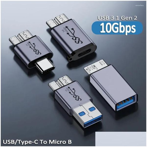 Cabos de computador Connectores S USB tipo C para micro B. Adaptador USB3.1 Gen2 10Gbps 7.5W C 3.1 para disco rígido SSD Deli DHKDZ DHKDZ