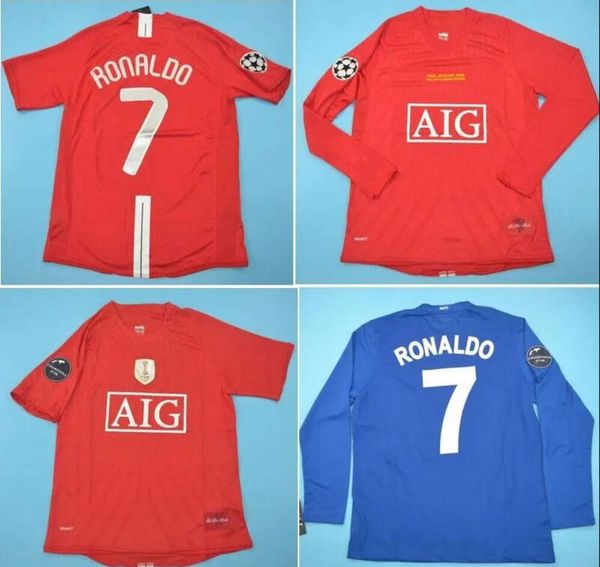Top 20 Manchester Final Mosca Ronaldo Retro Maglie Classic Vintage 08 09 Scholes Vidic Soccer Jersey Rooney Football Shirts Utd Maillot de Jerseey 66kb