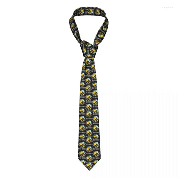 Gravatas borboletas abelha thoven gravatas musicais fofas unissex casual poliéster 8 cm de largura gravata de pescoço de abelha acessórios de camisa masculina cravat