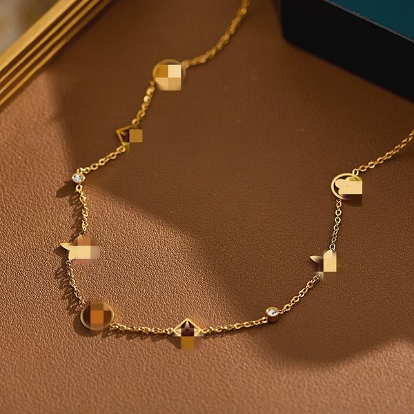 Designer de moda de luxo feminino colar de ouro requintado simples versátil jóias clavícula corrente temperamento deusa jóias essenciais para todas as ocasiões