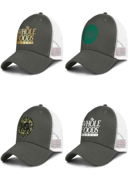 Men039s Whole Foods Market Flash Gold Mesh Hats Женские регулируемые вентиляции Snapback Здоровый органический камуфляж8063457