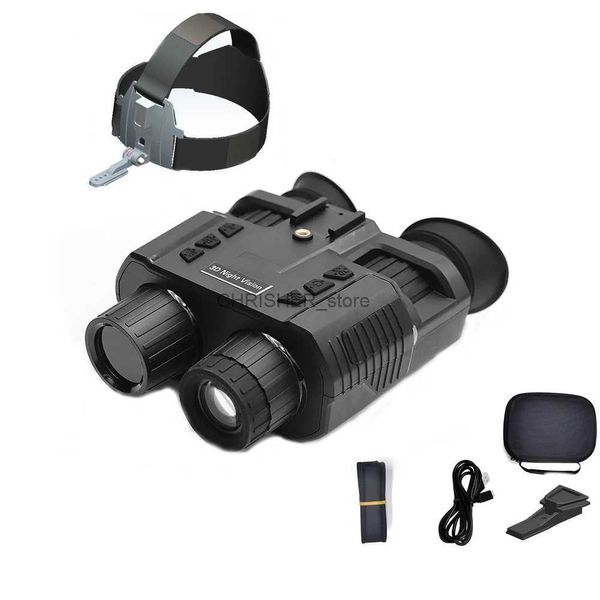 Binocolo telescopico Binocolo per visione notturna 3D Occhiali 1080P HD Supporto per testa Dispositivo per visione notturna a infrarossi Caccia esterna Campeggio Telescopio digitaleL231226