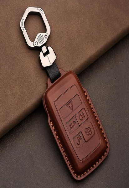 Luxus Echtes Leder Auto Schlüssel Fall Abdeckung für Jaguar XEL XFL PACE XF Auto Zubehör Schlüsselbund Halter Tasche Schlüsselring rindsleder 2202288795477