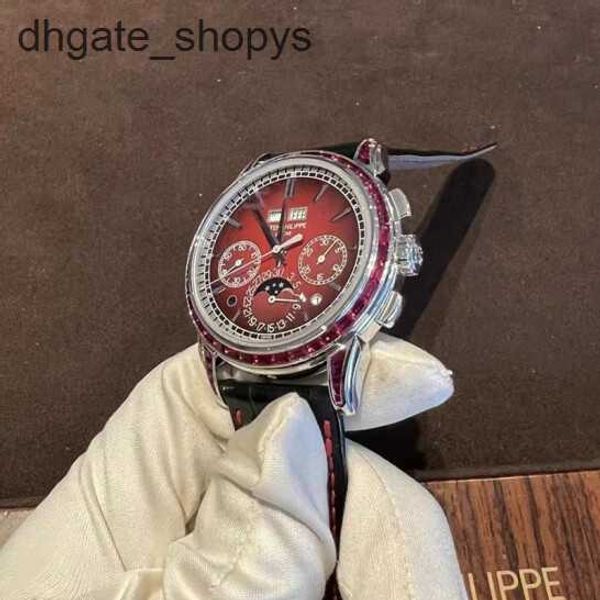 Lüks Tasarımcı İzle Patek Philip Süper Karmaşık Fonksiyon Chronometer Serisi 527112p Kademeli Kırmızı Hazine Plakası Mens Business Boş Boş Zamanı 4HDB için