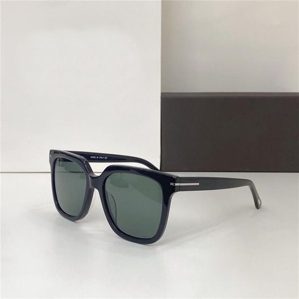 Classic T Herren-Sonnenbrille, Damen-Designer, quadratisch, bernsteinfarbener Acetat-Rahmen, grüne Linse, einfach, großzügig, vielseitig, Sonnenschutz, polarisiert, ligh2297