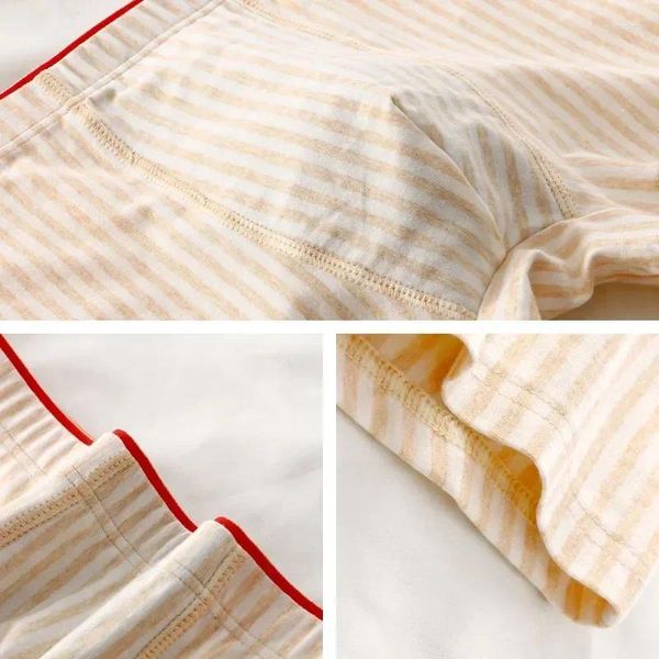 UNDUTS STRIPE ADAM MENS ŞARTLARI BOXER MEN PANTIES Pamuklu iç çamaşırı Seksi Homme Yumuşak