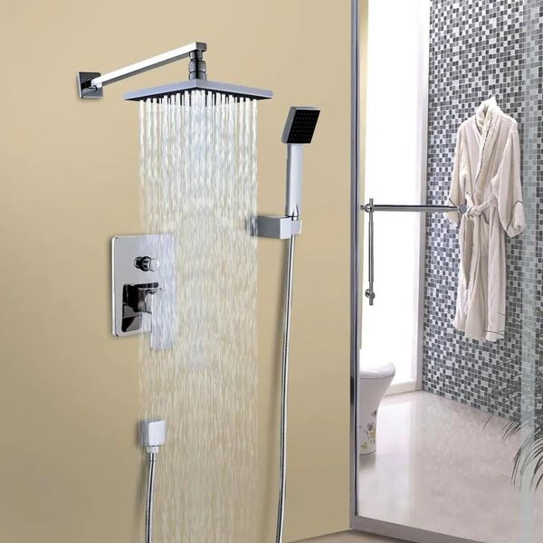 Köpfe Neue Wand Montiert Regen Dusche Kopf Arm Steuerventil Handbrause Wasserhahn Set Badezimmer Hochdruck Dusche Set Verkauf