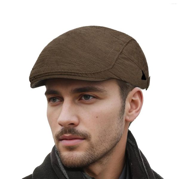 Berets unissex bonés para mulheres e homens sólido outono inverno britânico oeste chapéu trabalho boné simples pára-sol montanha escalada ao ar livre