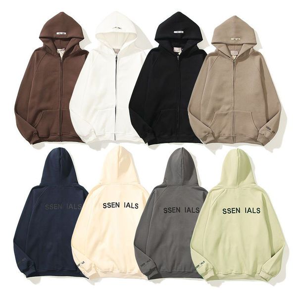 Aw'in yeni ssential hoodies klasik mektup baskılı erkek ve kadın kazakları fermuarlı hırka ceketli cadde giyim açık kapüşonlu uzun kollu üst kapanışlar