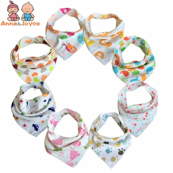 20pcLot Bavaglini per neonati 100Cotone Triangolo Testa Sciarpa Ragazzo Fazzoletto Ragazza Babador Bandana Dribble Bavaglino 231225